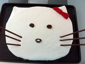 Gâteau Hello Kitty - Pâte à sucre